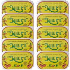 NURI Portuguese Sardines in Spiced Tomato Sauce 10 Pack 4.4 oz cans