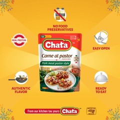 Chata Pork Meat Pastor Style Pouch 8 Oz (Pack of 12)