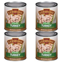 Keystone Meats All Natural Canned Turkey, Fully Cooked, 28 oz (Pack of 4)