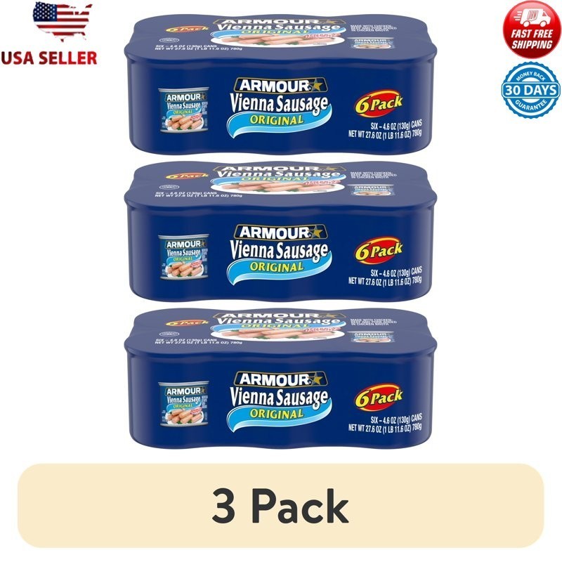 NEW 3 Pack Gluten Free Canned Sausage Original Flavor Camping Survival Meal