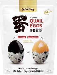 THE SNAK YARD FLAVORED QUAIL BOILED, PEELED EGGS -READY TO EAT- 54 COUNT 14.1 OZ