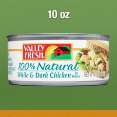 Valley Fresh 100% Natural White & Dark Chicken in Broth BB 5/2025 4-10oz Cans