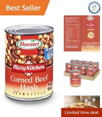 HORMEL Corned Beef Hash 14 oz Can (8-Pack) – Quick & Delicious Breakfast
