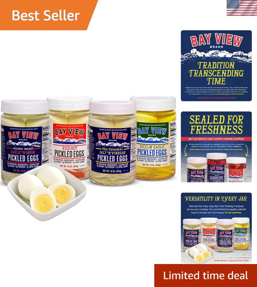 Mouthwatering Pickled Eggs Pack of 4 – Gluten Free & Artificial Ingredients Free