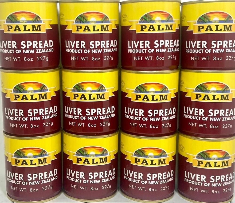 Palm Liver Spread Product of New Zealand 8 oz (Pack of 12)~Exp11/6/2025