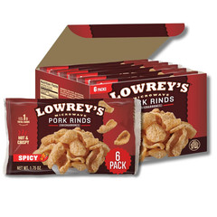 Bacon Curls Microwave Pork Rinds (Chicharrones), Hot & Spicy, 1.75 Ounce (Pack o