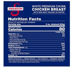 Swanson White Premium Chunk Canned Chicken Breast 🥪 9.75 oz (Pack of 12)
