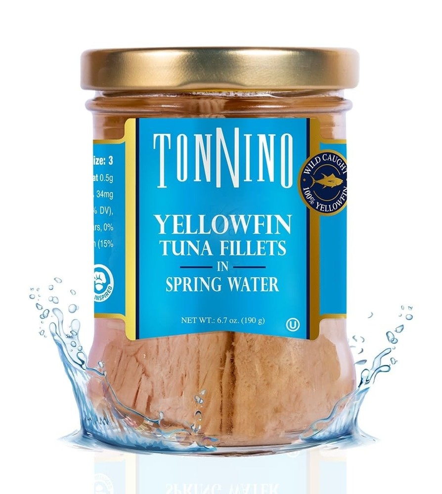 Tonnino Yellowfin Tuna Fish Premium – Spring Water – Pack of 6 – Alternative …