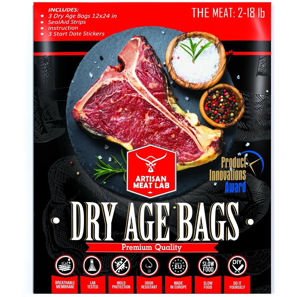 Dry Aging Bags Special Breathable Membrane lab-tested bags 12x24in 30x60cm 3pcs.