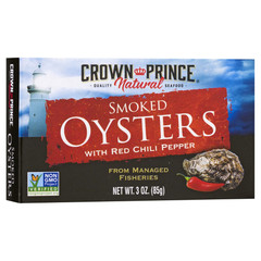 6 Pack Natural Smoked Oysters with Red Chili Pepper