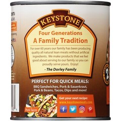 (8 Cans) Keystone Pork **ALL NATURAL – NO PRESERVATIVES – FULLY COOKED** 28oz