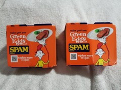 Lot Of 2 Spam 2 Pack Dr Seuss Green Eggs and Ham 65th Anniversary Ex 6/28