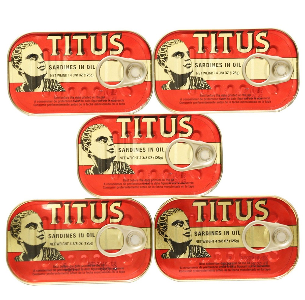 TITUS Sardine in soy bean oil/pack Of 5 Pieces