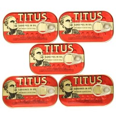 TITUS Sardine in soy bean oil/pack Of 5 Pieces