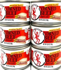 Underwood Premium Quality Corned Beef Spread 4.25 oz(Pack of 6)~Exp 3/24/2027