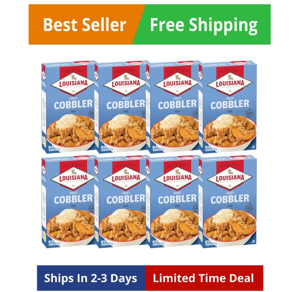 Louisiana Fish Fry Cobbler Mix 10.58 oz Pack of 8
