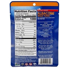 Wild Albacore Tuna, No Salt Added, Sustainably Wild-Caught, Kosher, Gluten Fr…