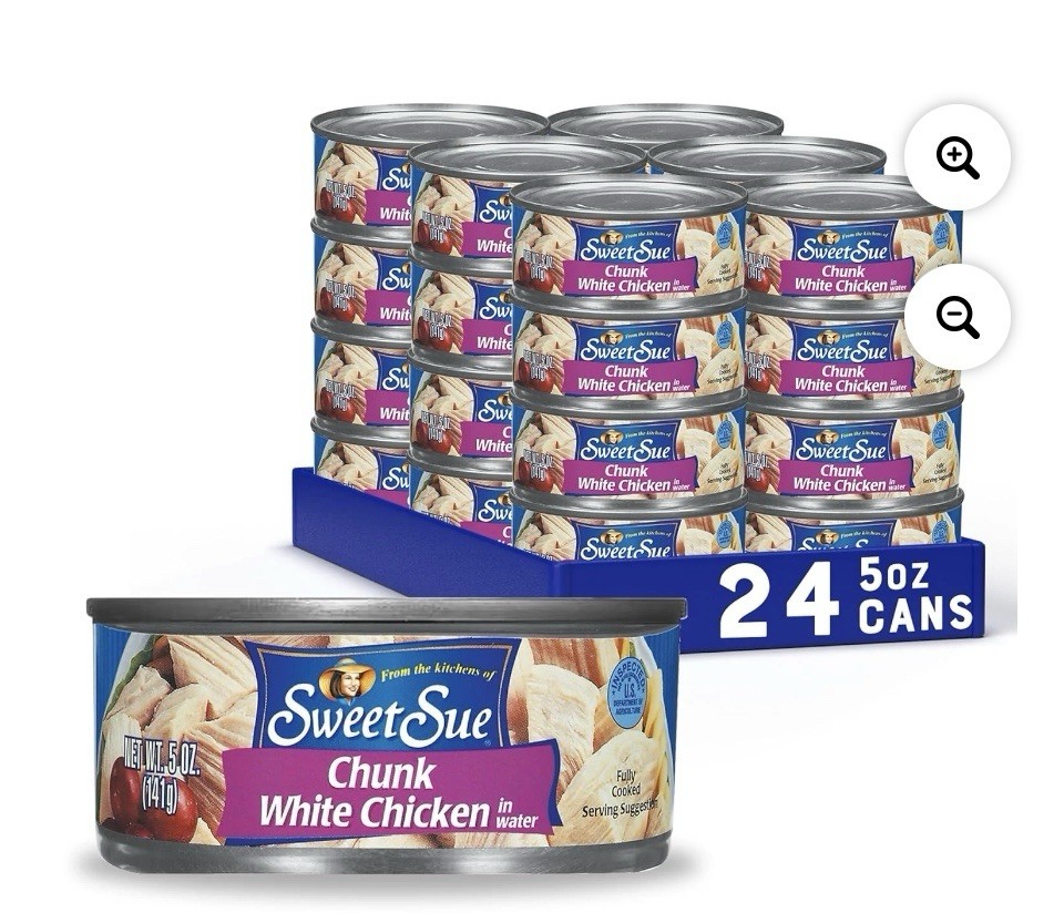 Sweet Sue Chunk White Chicken in Water, 5 oz Can Pack Of 24 New