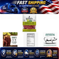 Duke’s Pork Chorizo & Lime Smoked Shorty Sausages – 5 oz, 7g Protein