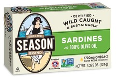 Season Sardines in Olive Oil | Gluten Free, Keto, Paleo, Kosher, Non-GMO, Omega-