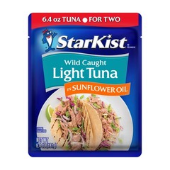 Light Tuna in Sunflower Oil Pouch (6.4 oz – 12 Pack) Ready to Eat, Wild Caugh…