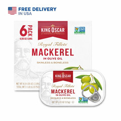 Skinless & Boneless Mackerel In Olive Oil, 4.05-Ounce Cans (Pack Of 6)