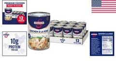 Swanson Canned Chicken a la King, Tender White & Dark Meat, 12-Pack of 10.5 oz