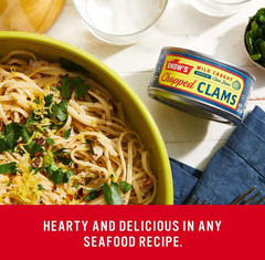 Snow’s Wild Caught Chopped Clams Canned, 6.5 oz Can (Pack of 12) – 5g Protein Pe
