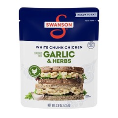Swanson 2.6oz Fully Cooked Garlic & Herbs Chicken – Perfect for Quick Snacks