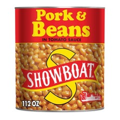 Showboat Pork & Beans Can, 112 Ounces, 6 Per Case