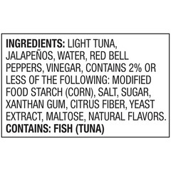 Starkist Tuna Creations BOLD Jalapeño Pouch (2.6 Oz – 12 Pack) Wild Caught, High