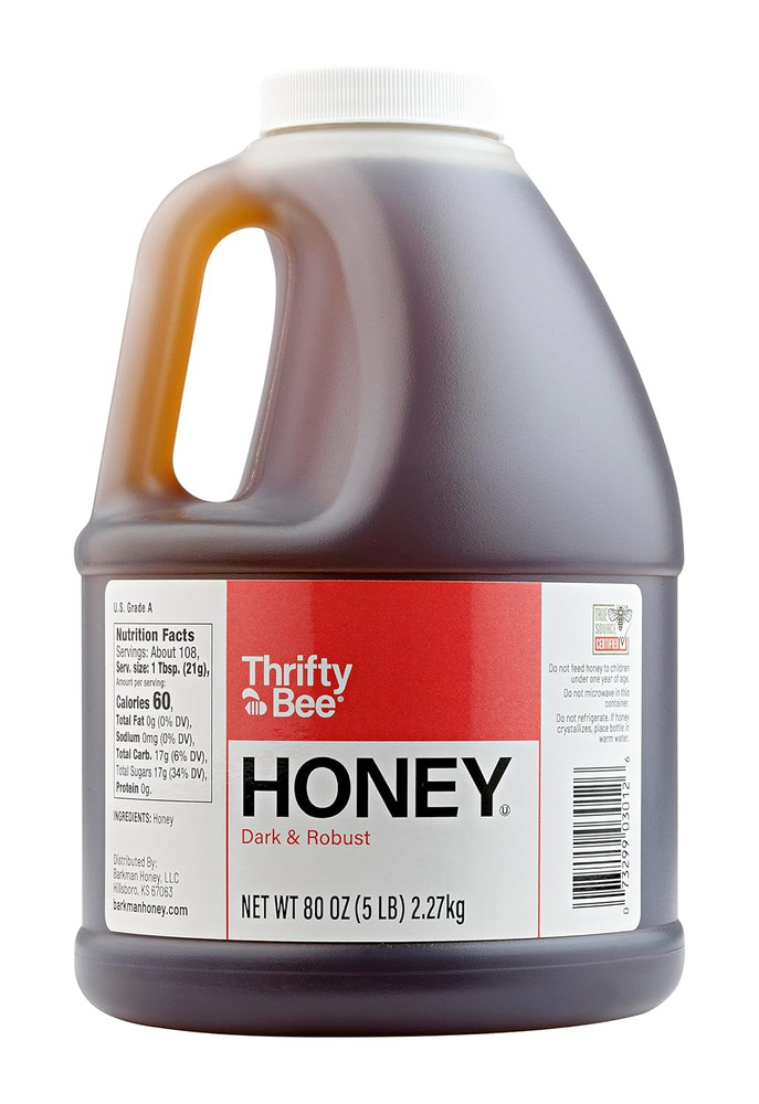 Honey, 80 Ounce (5 LB) Large Bulk Honey Jug