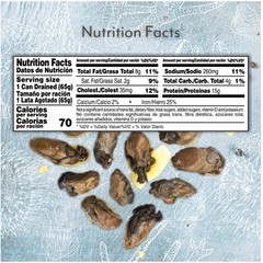 Smoked Oysters in Oil, Mild Flavor, 10-Pack