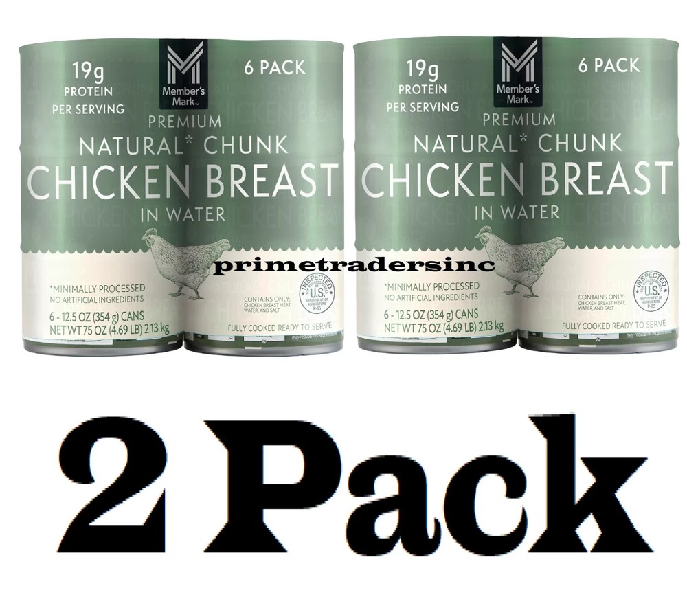 2 Pack – Member’S Mark Premium Chunk Chicken Breast 12.5 Oz., 6 Ct.