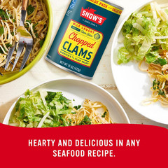 Wild Caught Chopped Clams Canned, 15 Oz Can (Pack of 12) – Served in Clam Juice