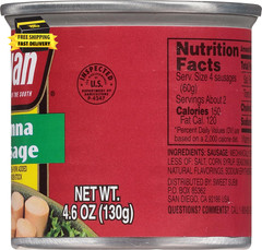 BRYAN Vienna Sausage, 4.6 Ounce Pull-Top Can (Pack of 1) | Canned Meat | Keto Fo