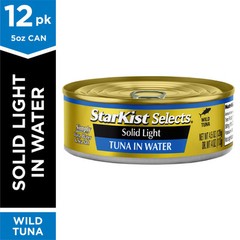 Selects Solid Light Tuna in Water Can, Tuna in Water , 4.5 Ounce (Pack of 12)