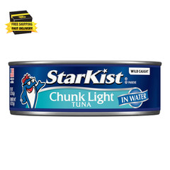 Chunk Light Tuna in Water (5 Oz – 4 Pack) Wild Caught Canned Tuna, 20G Protein p