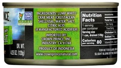 Fancy White Lump Crab Meat, 6 oz