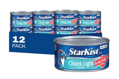 Chunk Light Tuna in Oil, 12 Oz, Pack of 12