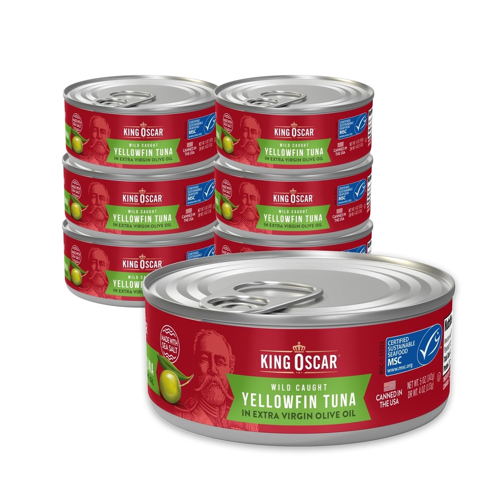 Yellowfin Tuna in Extra Virgin Olive Oil, 5 Ounce Cans (Pack of 6), Wild Caught