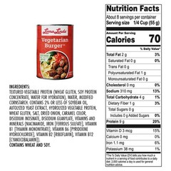 Loma Linda – Low Fat Vegetarian Burger (15 oz.) – Plant Based