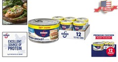 Swanson Chunk Chicken Breast in Water, Pack of 12 – Perfect for Salads & Dips