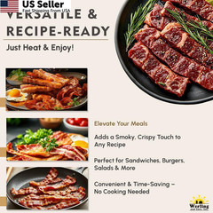 Werling Fully Cooked Canned Bacon 12 oz – Ready to Eat Smoked Pack of 1