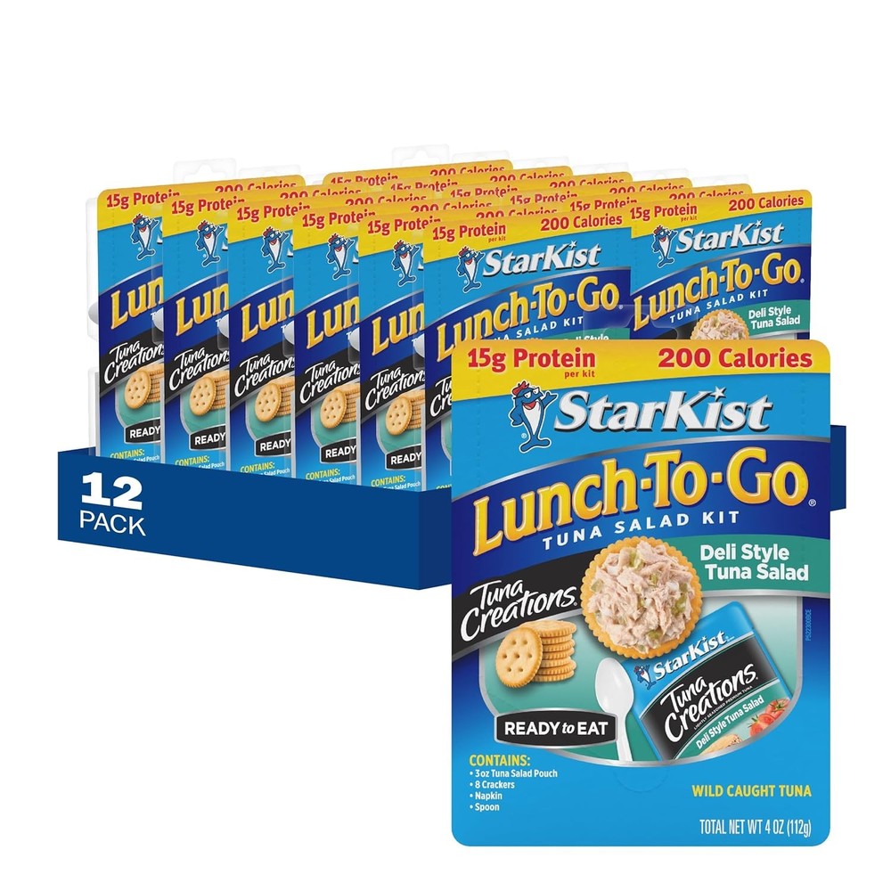 Tuna Creations Deli Style Tuna Salad Pouch, 4.0 oz Kit, 12 Pack