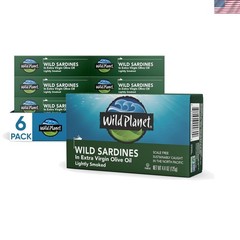 Wild Sardines in EVOO with Sea Salt – 4.25 oz, 6 Pack of Nutritional Powerhouses