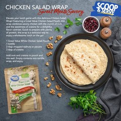 Great Value Premium White Chicken Salad Pouch Ready To Eat 2.6 Oz 4 Pack