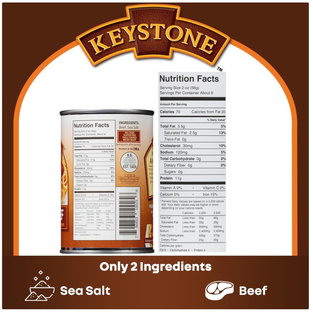 Keto Friendly Ground Beef, Gluten-Free – 5- Shelf Life