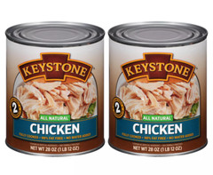 2 Pack Keystone Meats All Natural Canned Chicken 28 oz Can Meat Fully Cooked