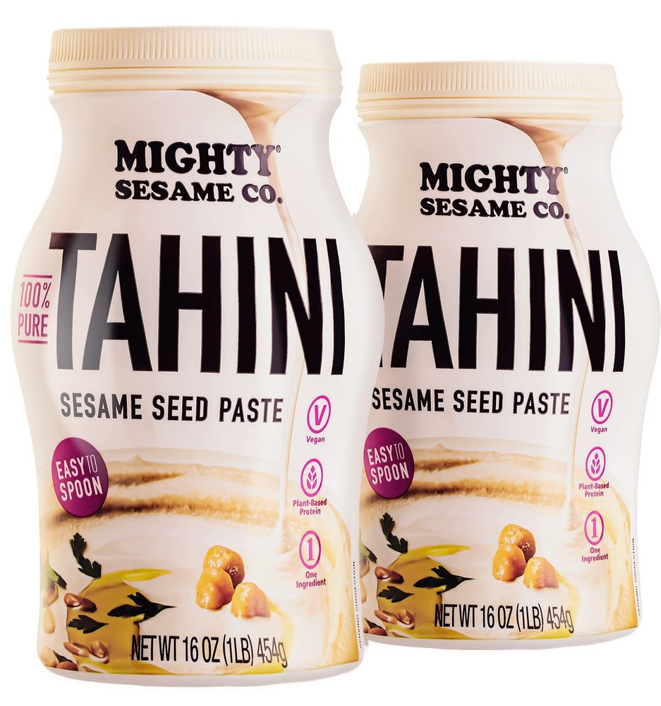 Mighty Sesame Co. Sesame Tahini Paste 16oz (2 Pack) |Rich & Creamy Tahini Sau…